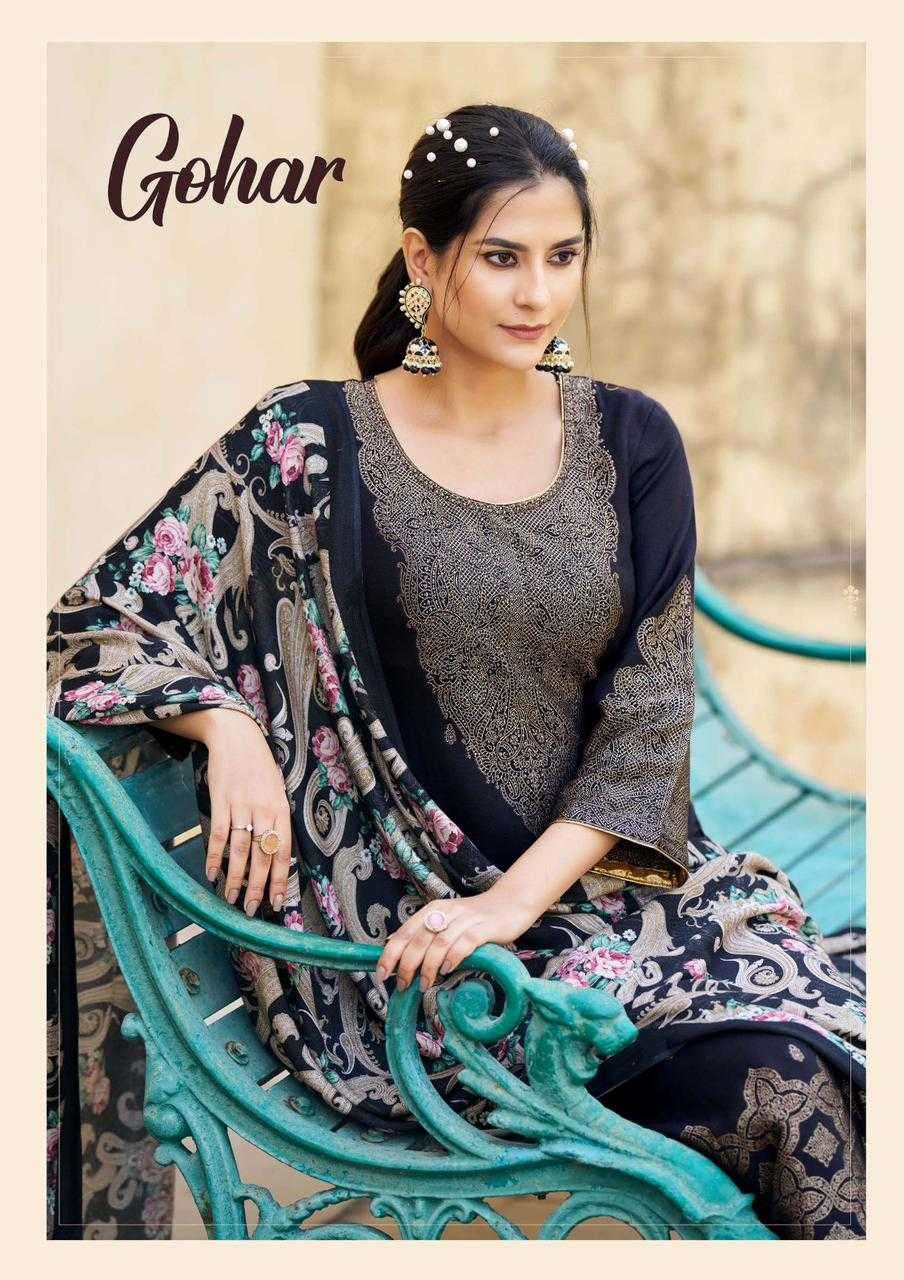 sargam prints gohar pure woolen pashmina suit 