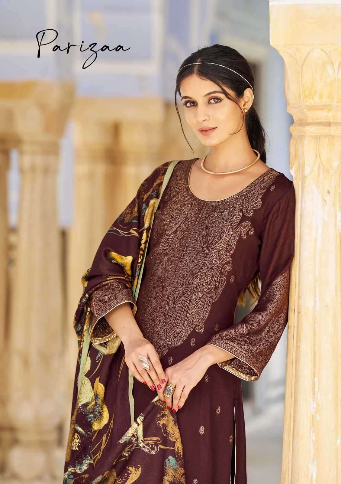 sargam prints parizaa series 1123 pure woolen pashmina suit