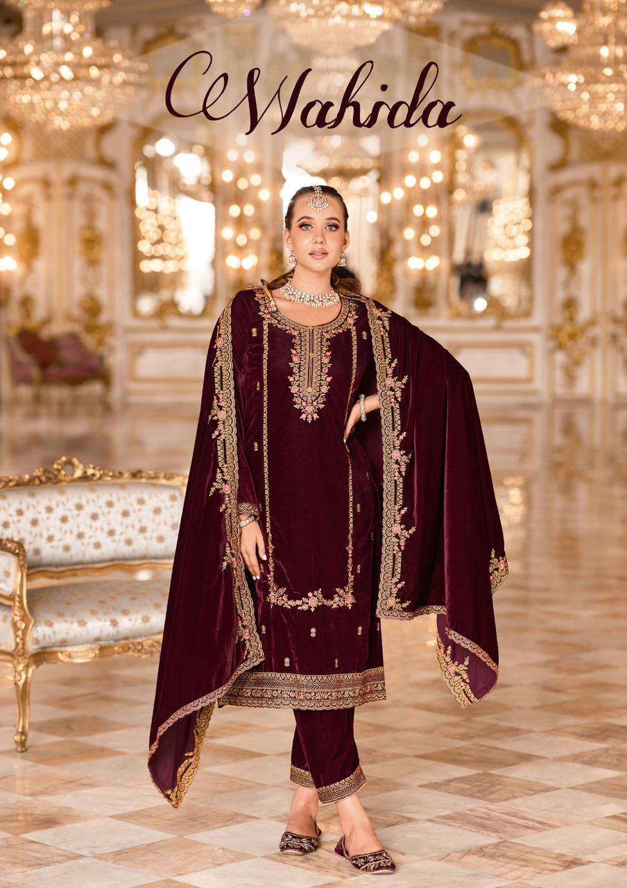 sargam wahida series 1119 premium 9000 velvet suit 