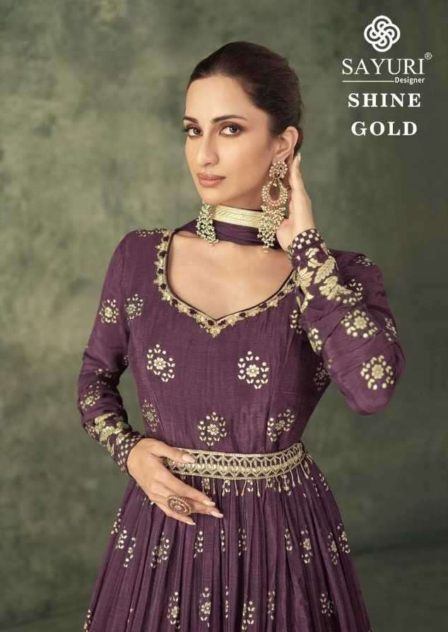 sayuri shine gold series 5253 pure viscose silk jacquard suit 