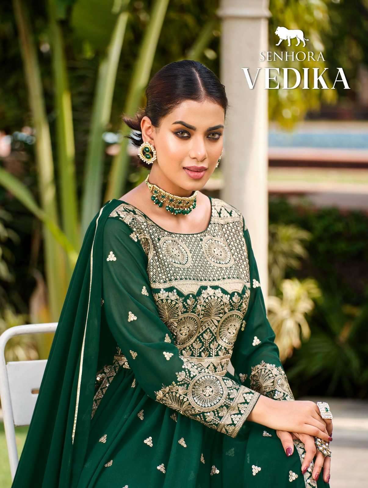 senhora vedika series 2094-2095 Pure Fox Georgette suit