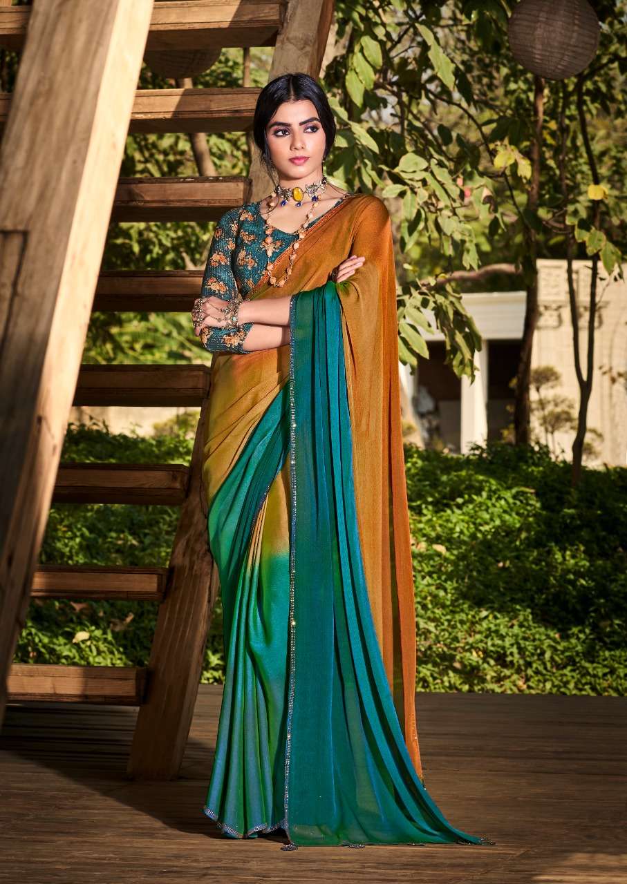 sr designer 3d velvet chiffon saree