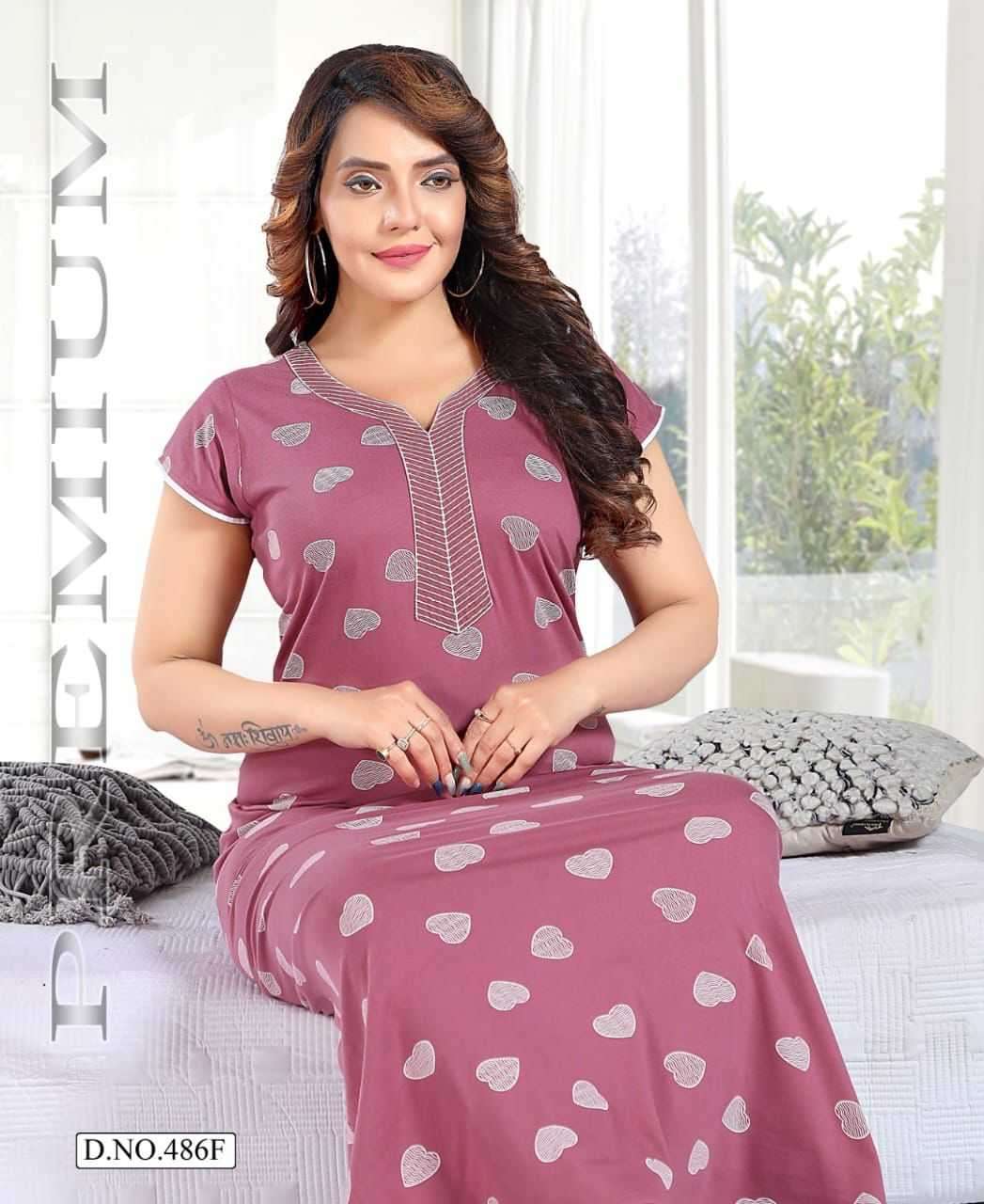 SUMMER SPECIAL SHINKER NIGHTY GOWN VOL.PC486 Shinker Print Hosiery Cotton gown