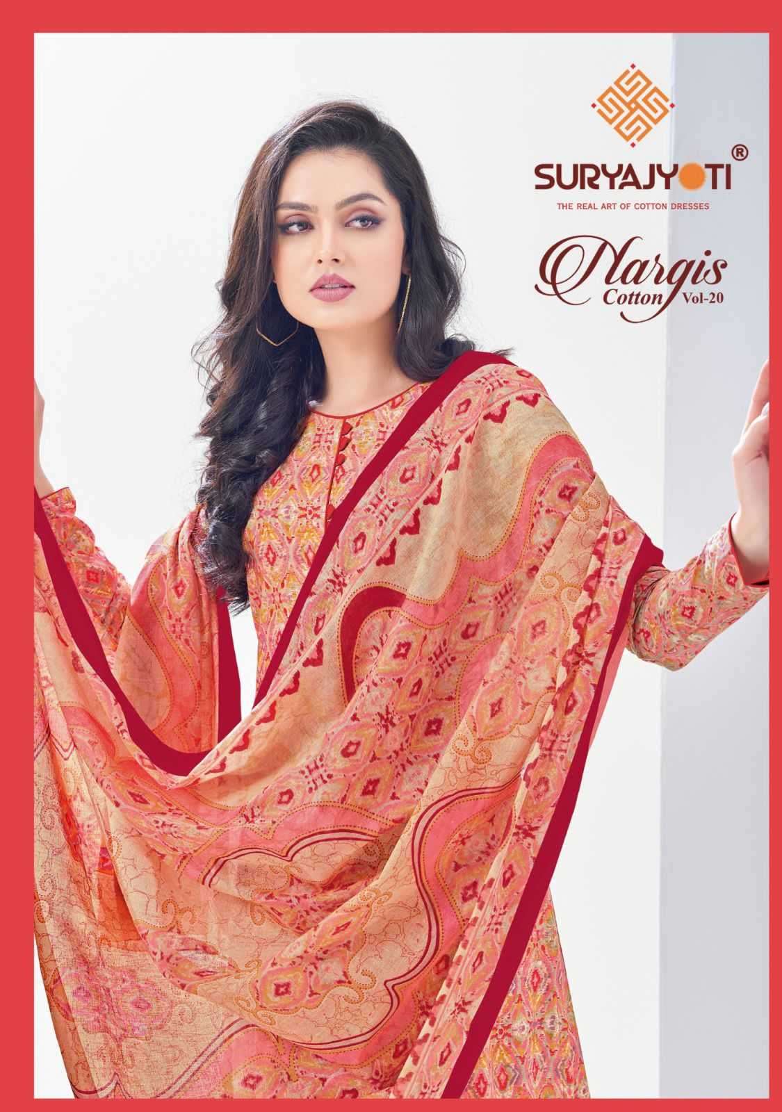 Suryajyoti nargis cotton vol 20 series 20001-20010 cambric cotton suit 