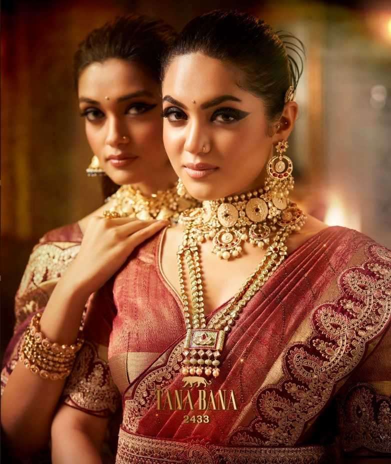 tana bana 2433 banarasi cotton saree