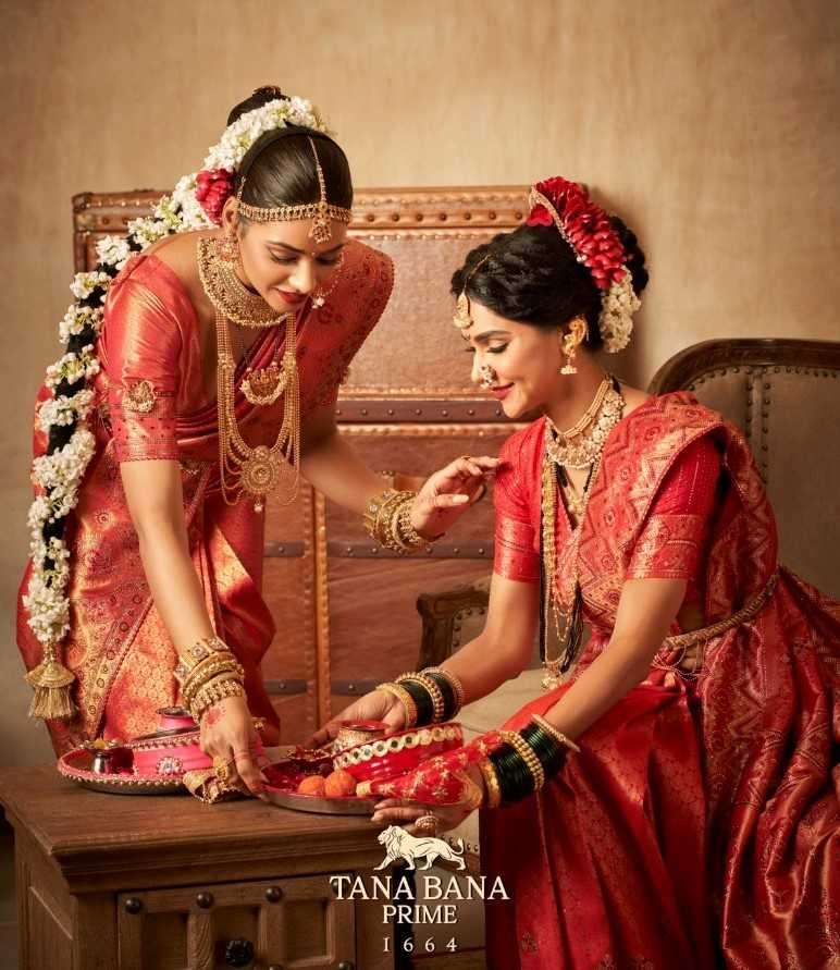 tana bana prime 1664 cotton silk saree