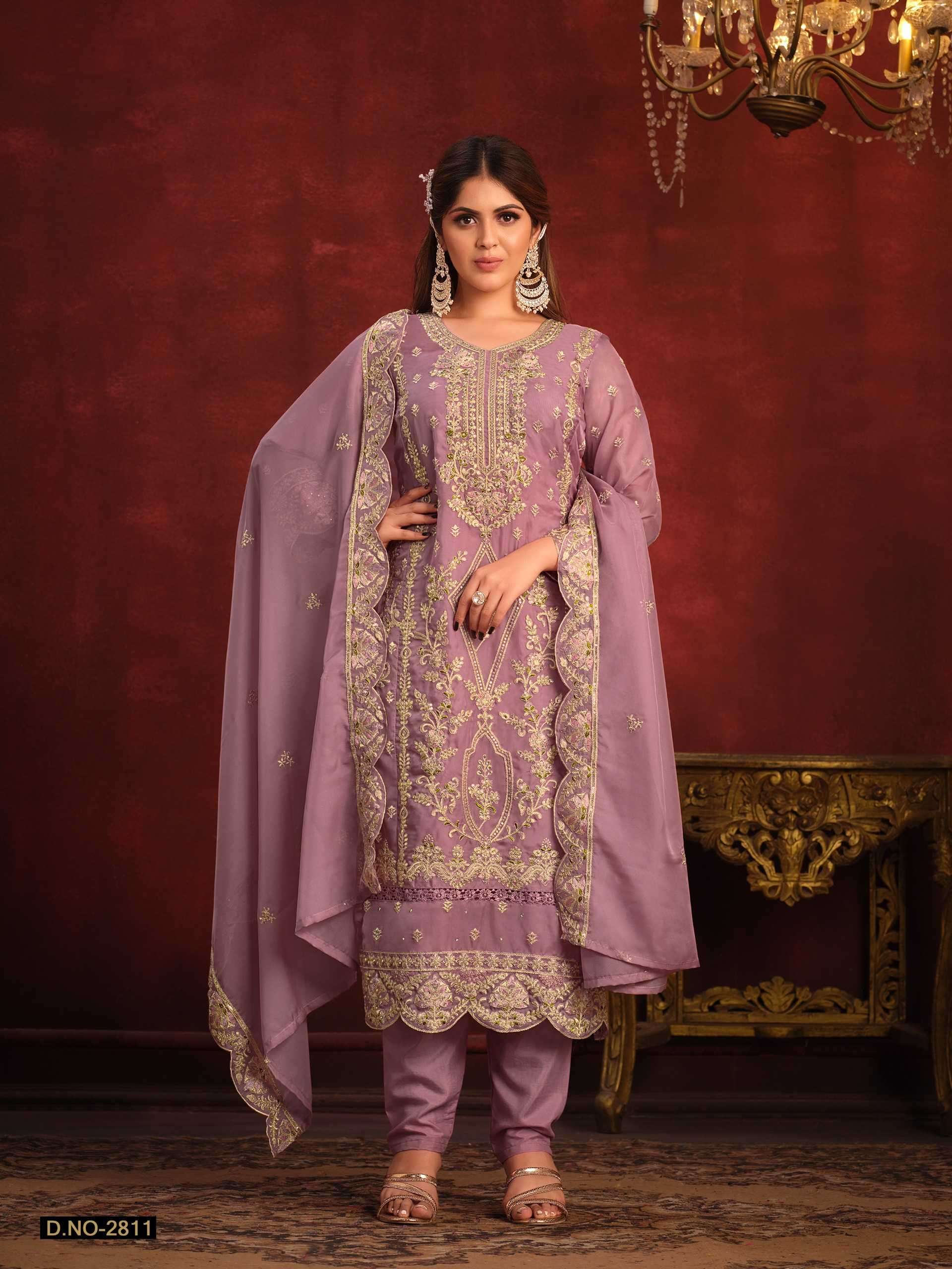 twisha vol 28 series 2811-2814  D Viscose Organza suit