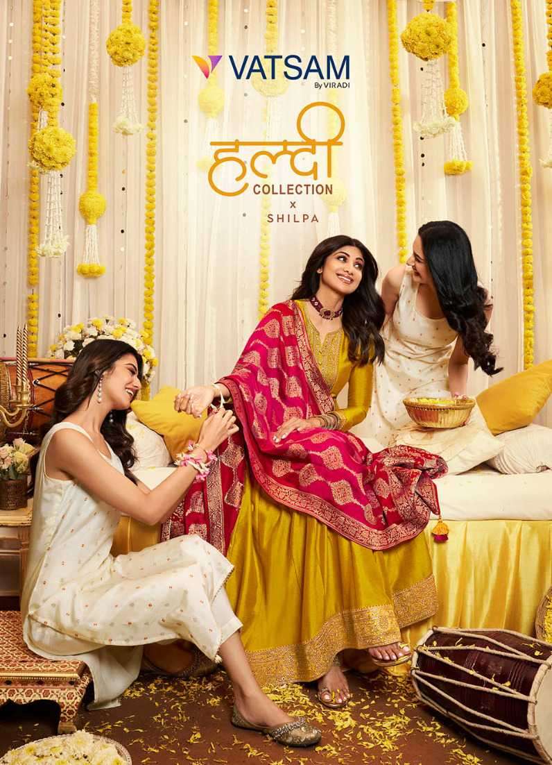 vatsam haldi series 1231-1234 bhagalpuri georgette silk suit