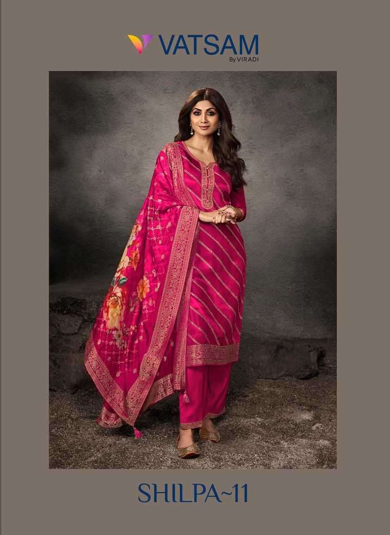 vatsam shilpa vol 11 series 1321-1324 pure viscose dola suit