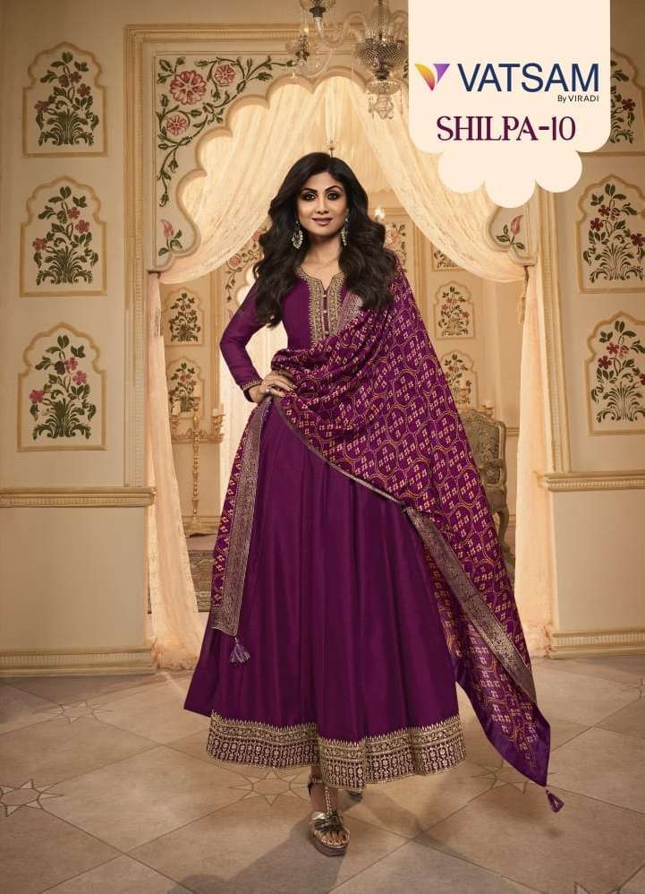 viradi vatsam shilpa vol 10 series 1051-1054 bhagalpuri silk suit 
