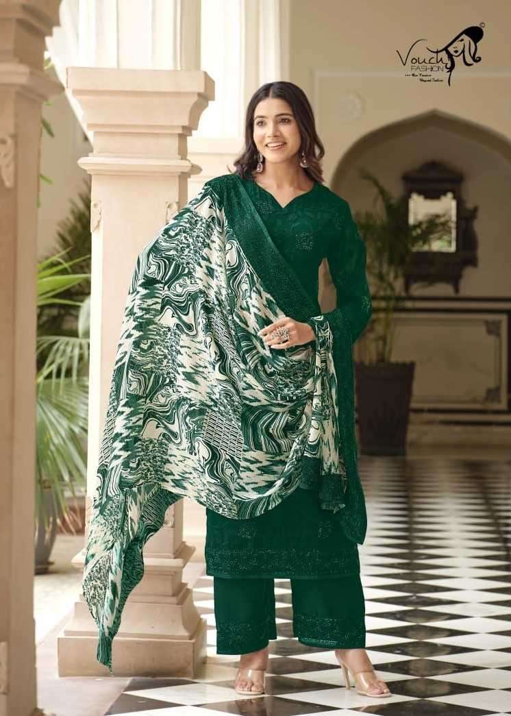vouch naari vol 12 series 12001-12004 heavy georgette suit