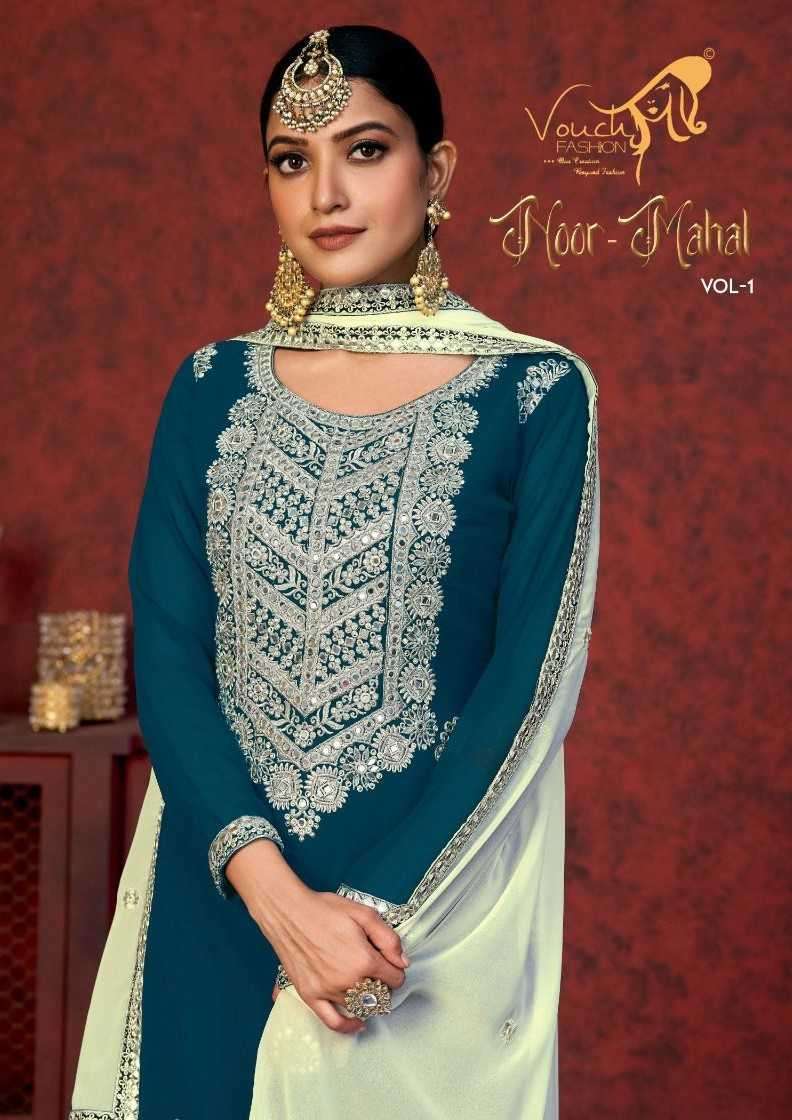 vouch noor mahal vol 1 series 6001-6003 heavy georgette suit