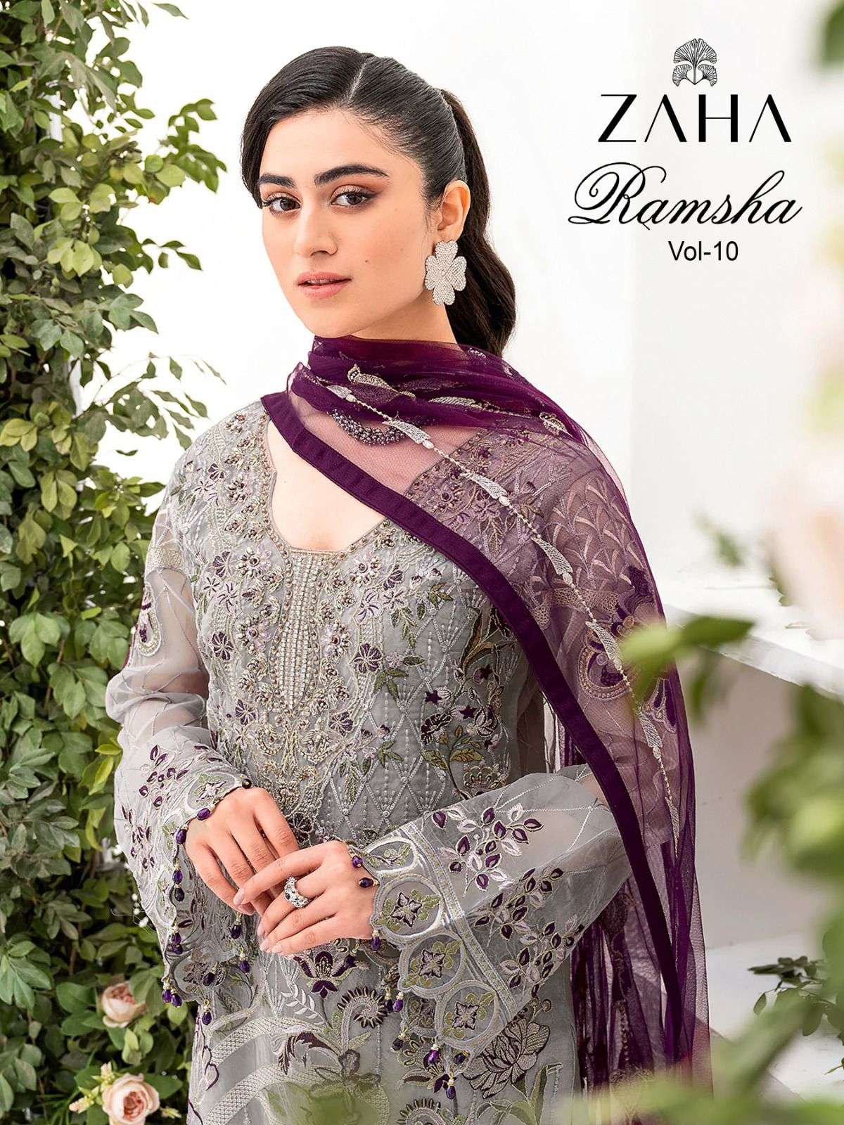 zaha ramsha vol 10 10161-10163 designer georgette suit 