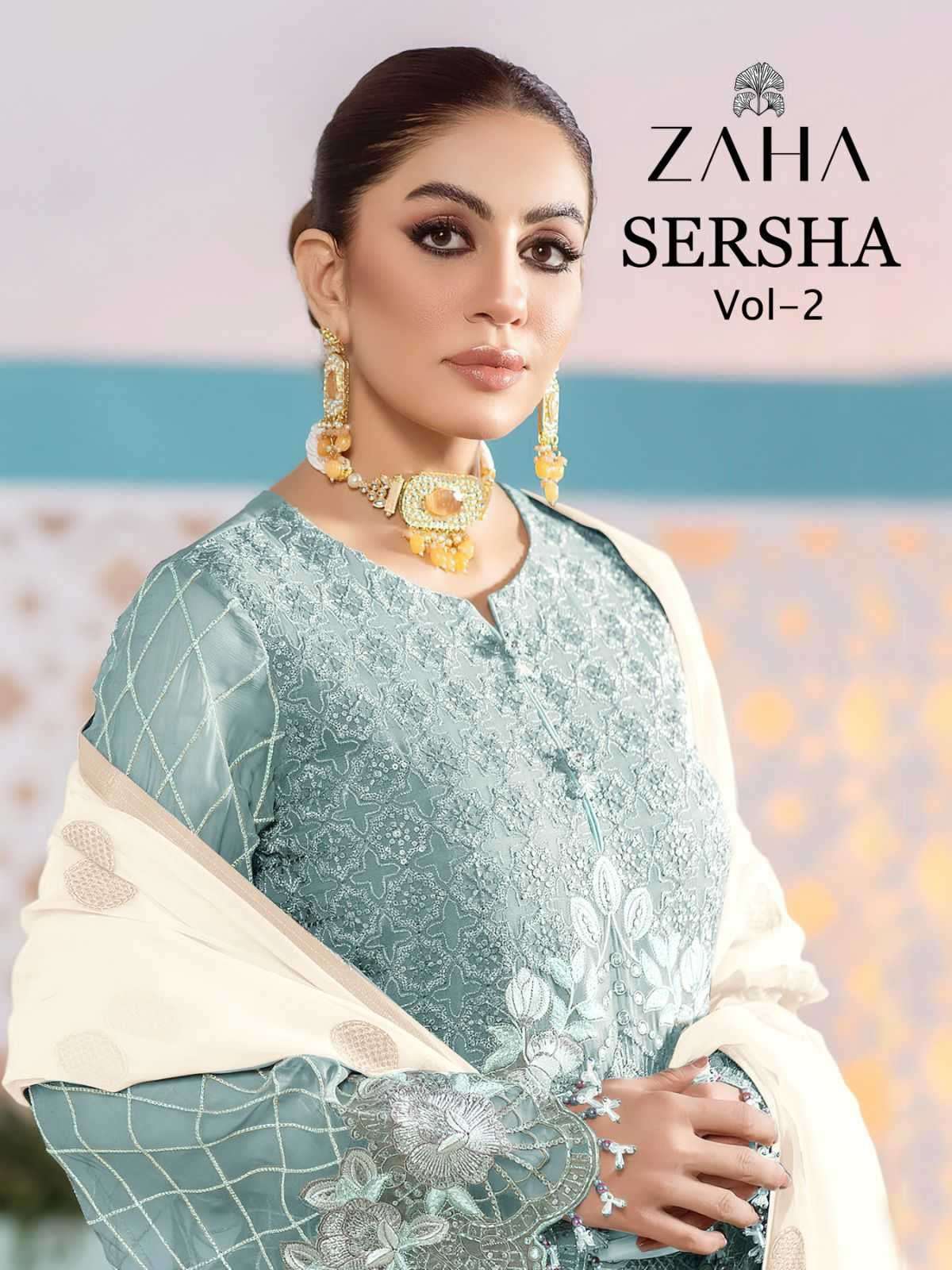 zaha sersha vol 2 series 10217 faux georgette suit 