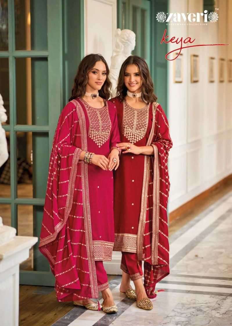 zaveri keya series 1248-1249 premium silk suit