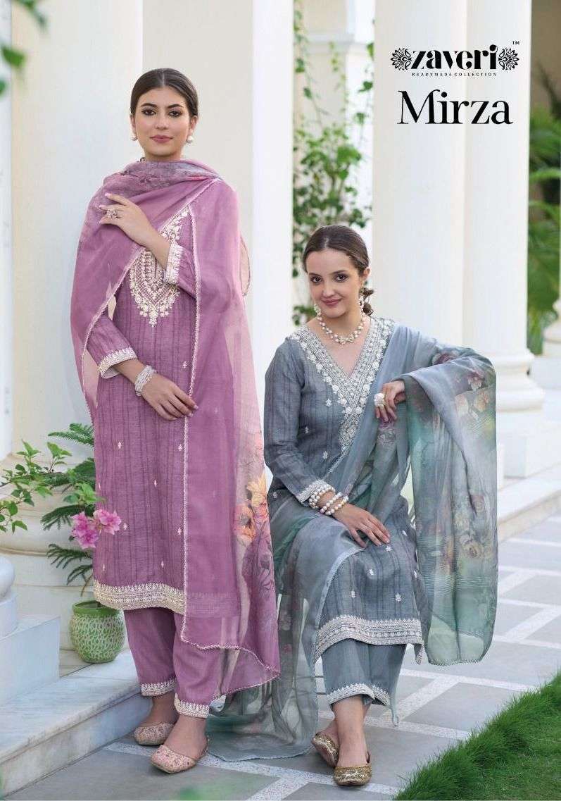 zaveri mirza series 1179-1182 silki cotton suit