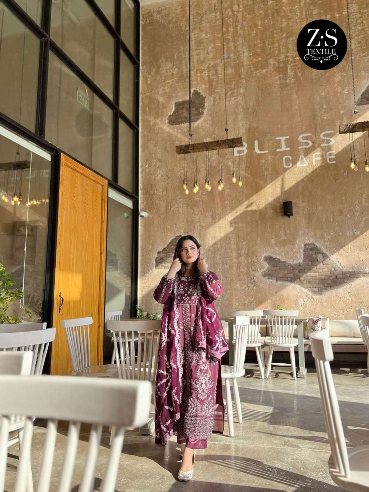 zs textiles 1002 designer georgette suit 