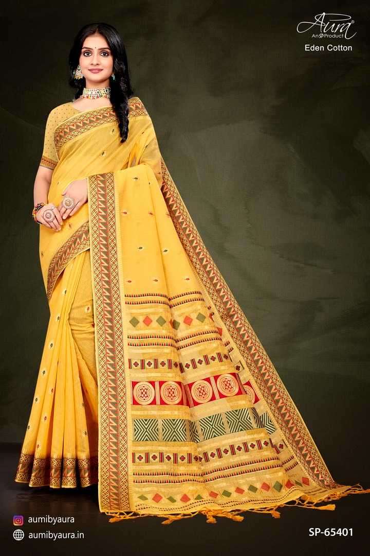 aura saree eden series 65401-65406 Soft Cotton saree