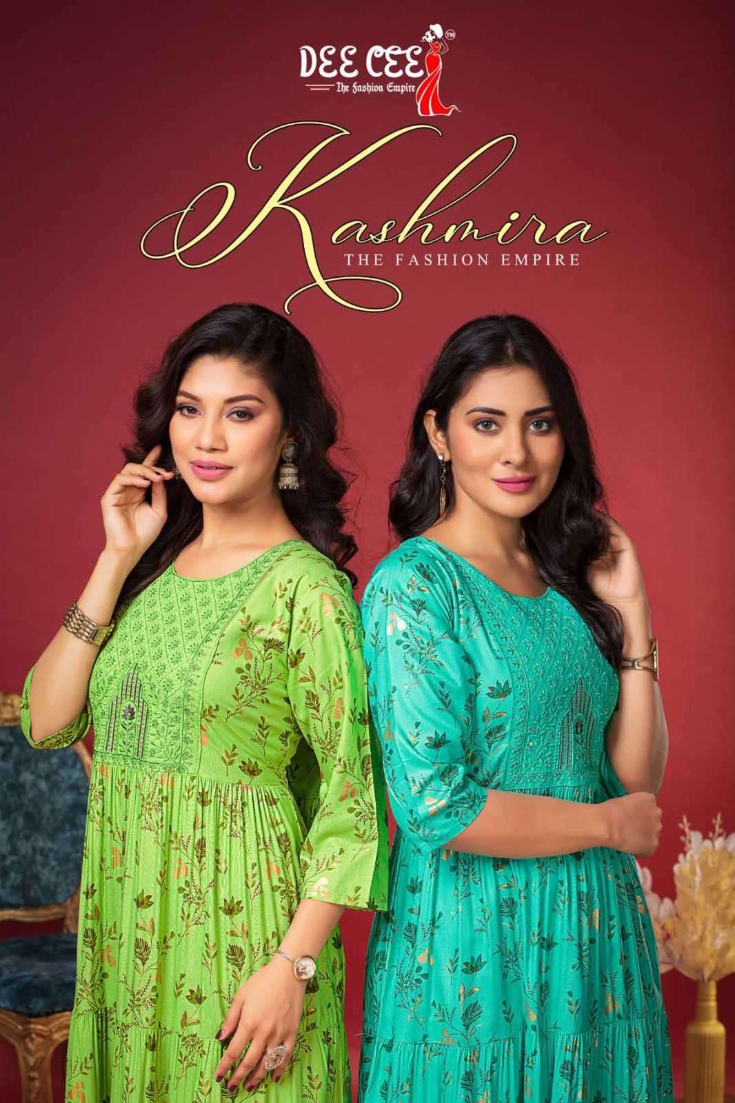 dee cee kashmira series 101-106 heavy rayon kurti 