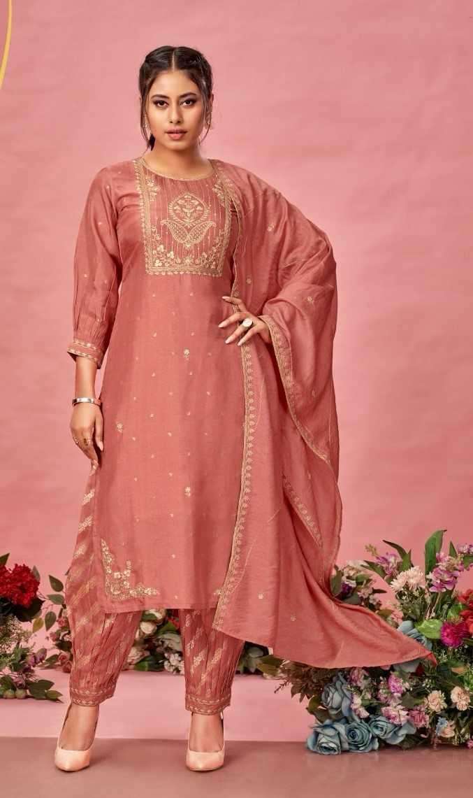 four roses pick and choose 3 pcs suit pure muslin jacquard suit 