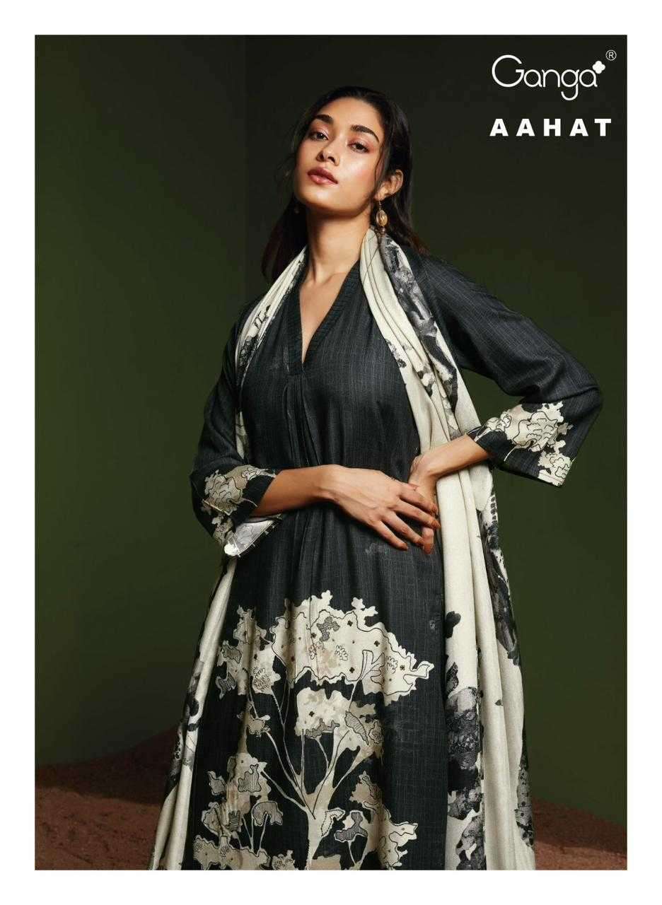 ganga aahat series 1545-1550 premium pure pashmina suit 