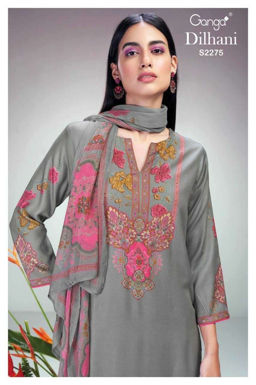 Ganga dilhani 2275 wool pashmina suit