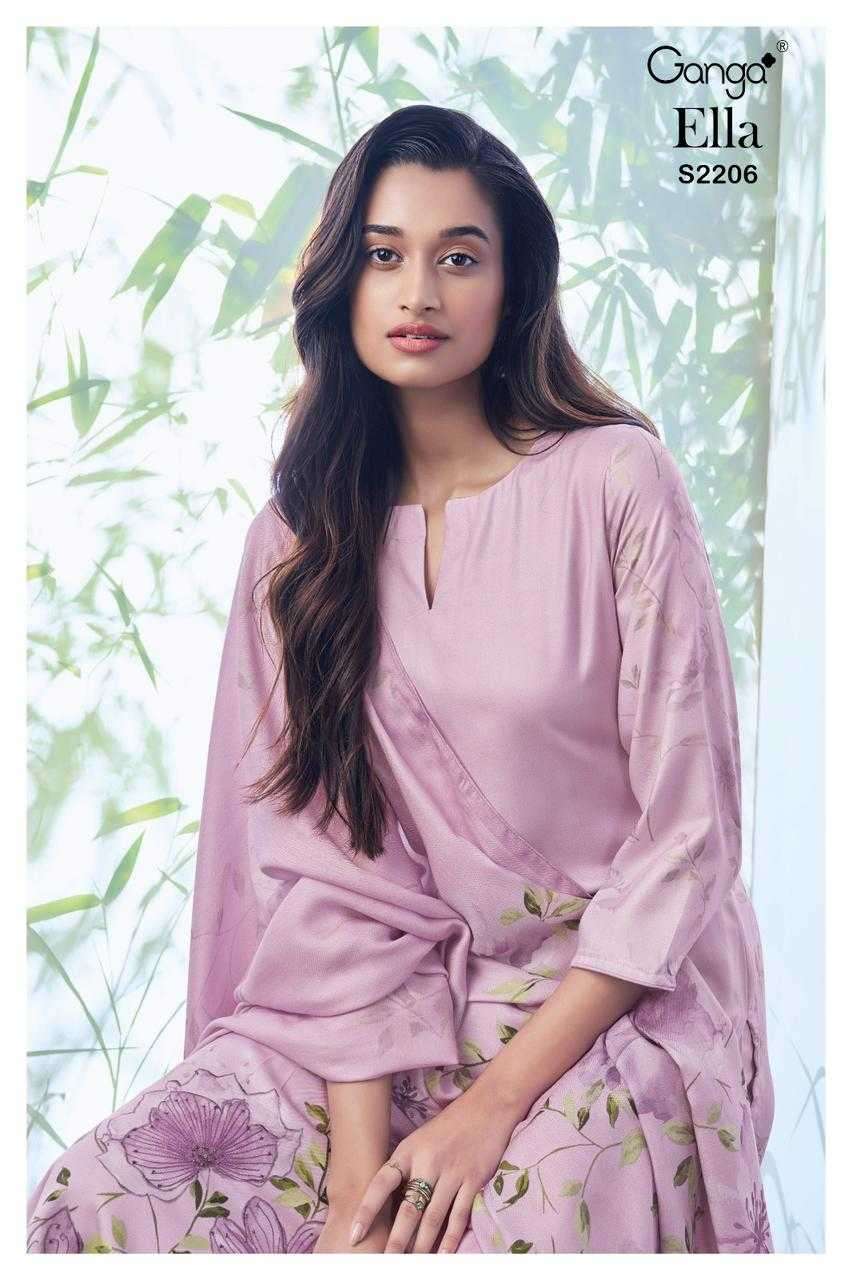 ganga ella 2206 premium pure pashmina suit 