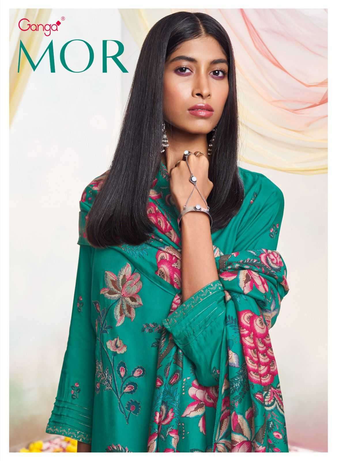 Ganga mor series 1635-1640 premium bemberg silk suit 