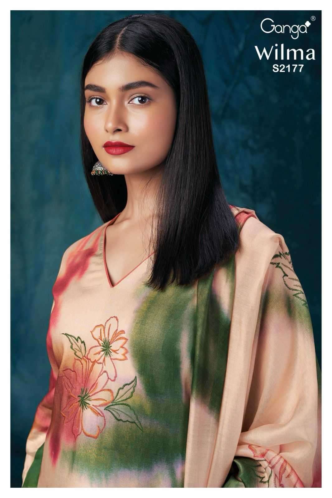ganga wilma 2177 premium pure pashmina suit 