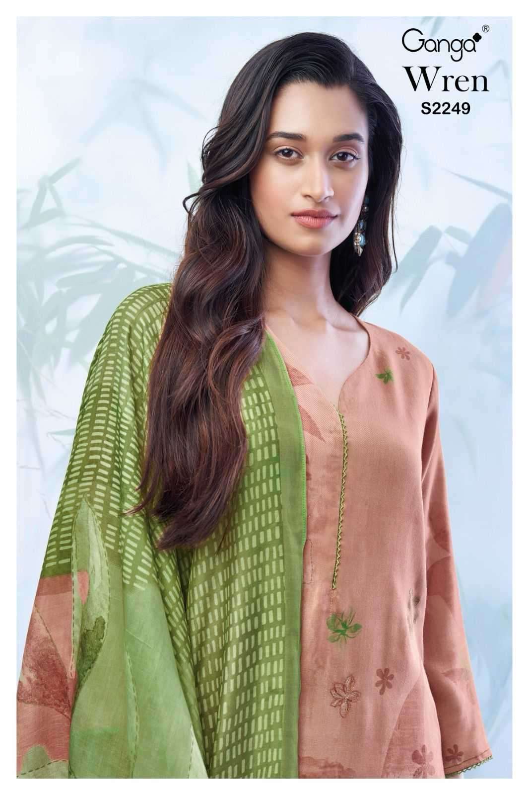 ganga wren 2249 premium wool pashmina suit 