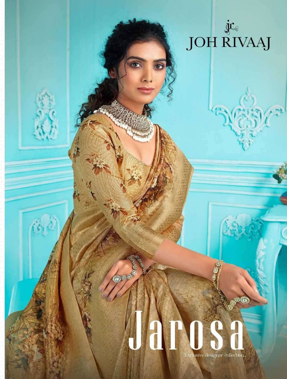 joh rivaaj jarosa series 81001-81009 organza saree