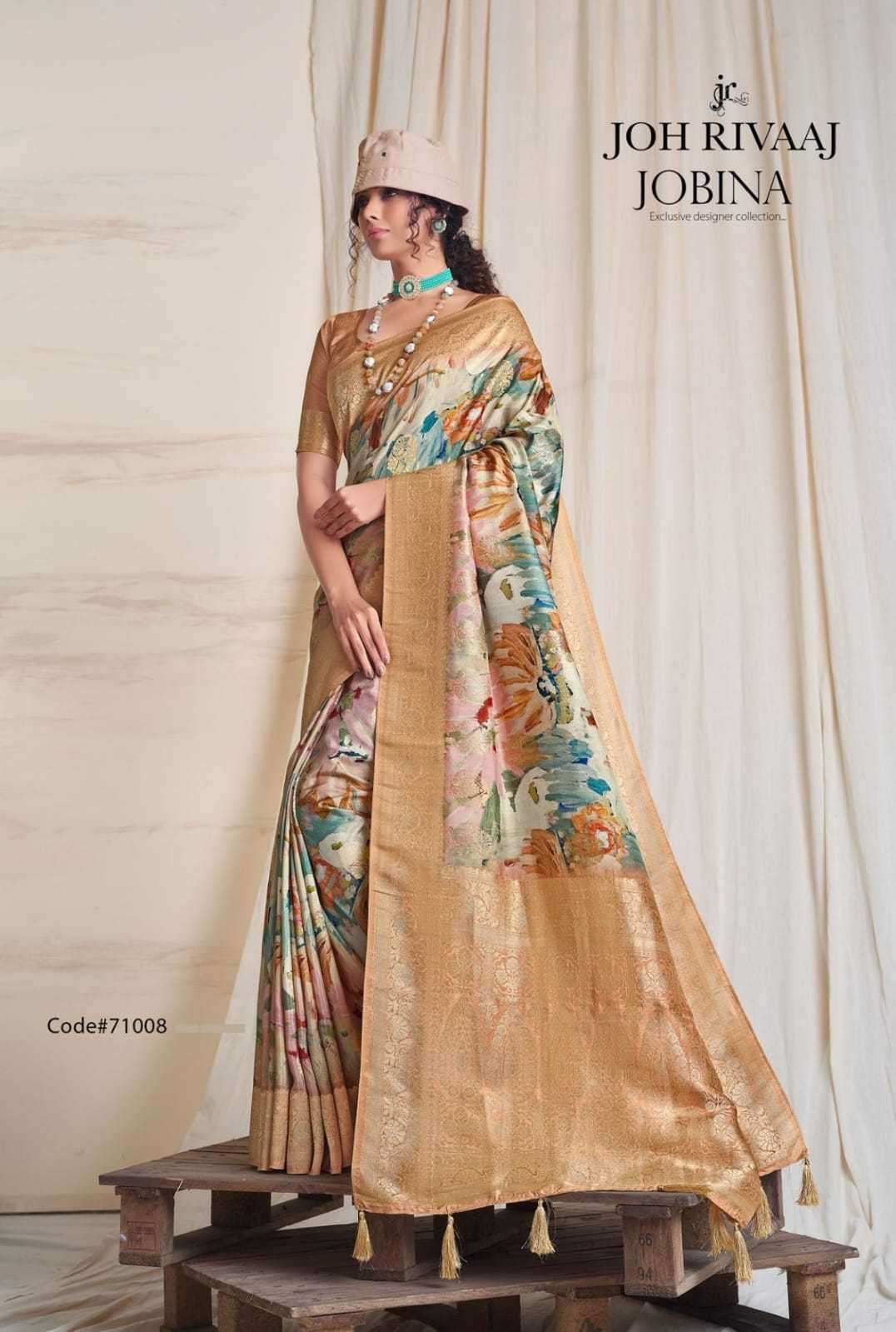 joh rivaaj jobina series 71001-71009 fancy saree