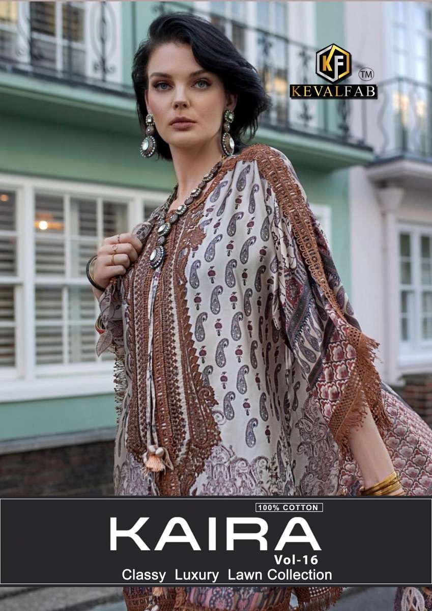 Keval Kaira Vol-16 series 1601-1606 Heavy Lawn Cotton suit