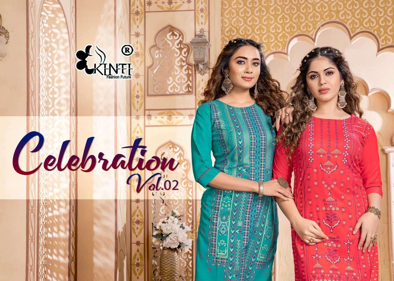 kinti celebration vol 2 series 201-208 rayon slub kurti 