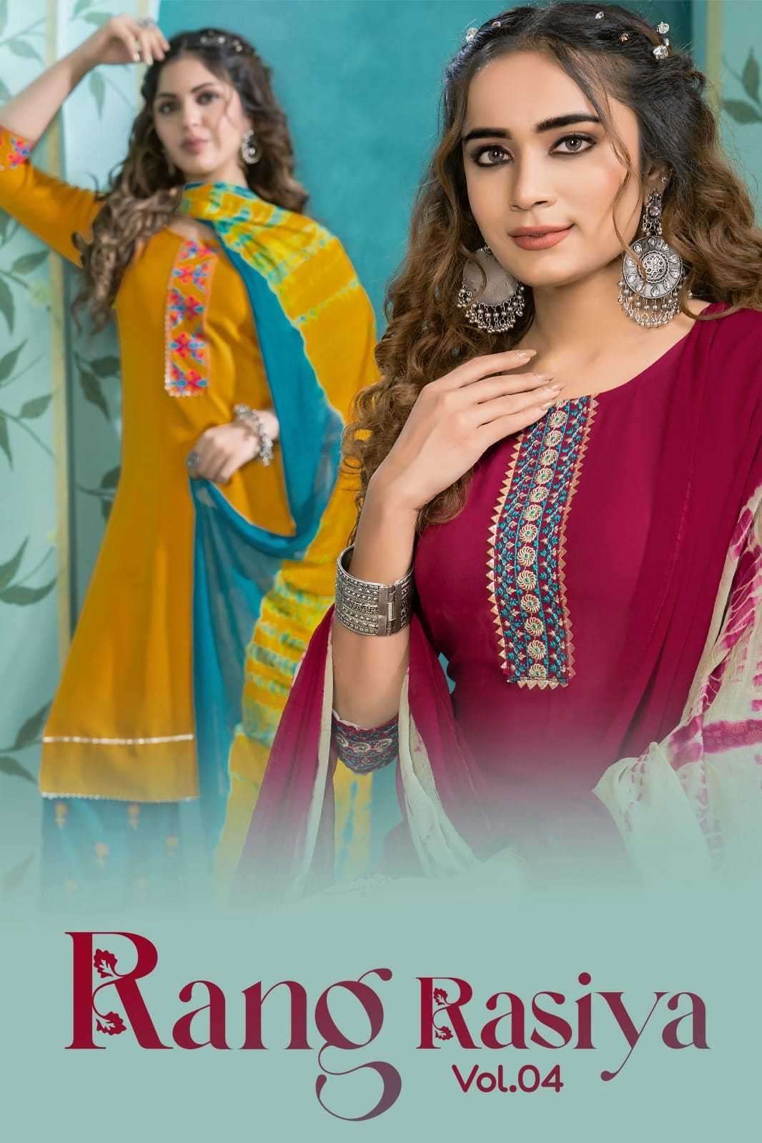 Kinti rang rasiya vol 4 series 101-106 rayon suit