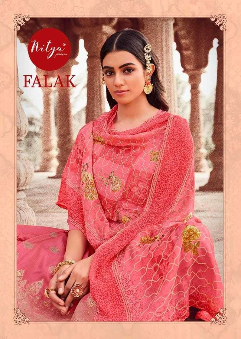 Lt fashions nitya falak series 01-06 dola jacquard suit 