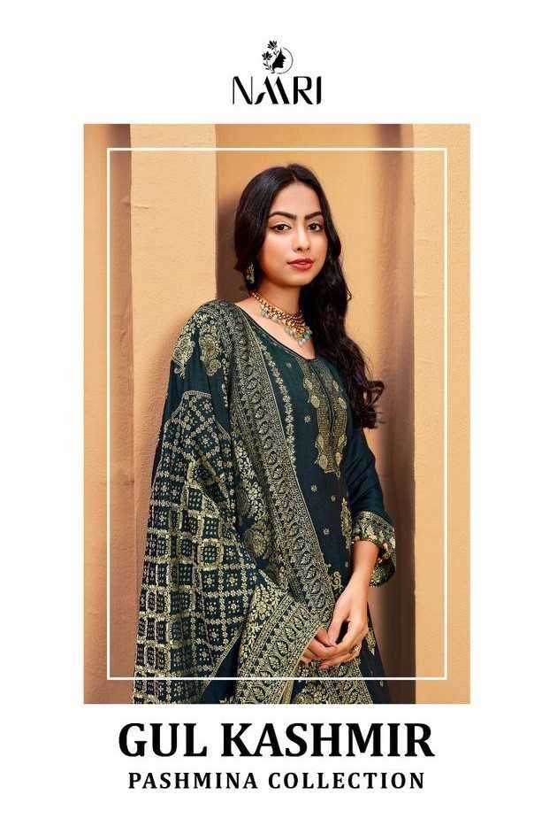naari gul kashmiri series 47001-47004  Pure Dola pashmina jacard suit
