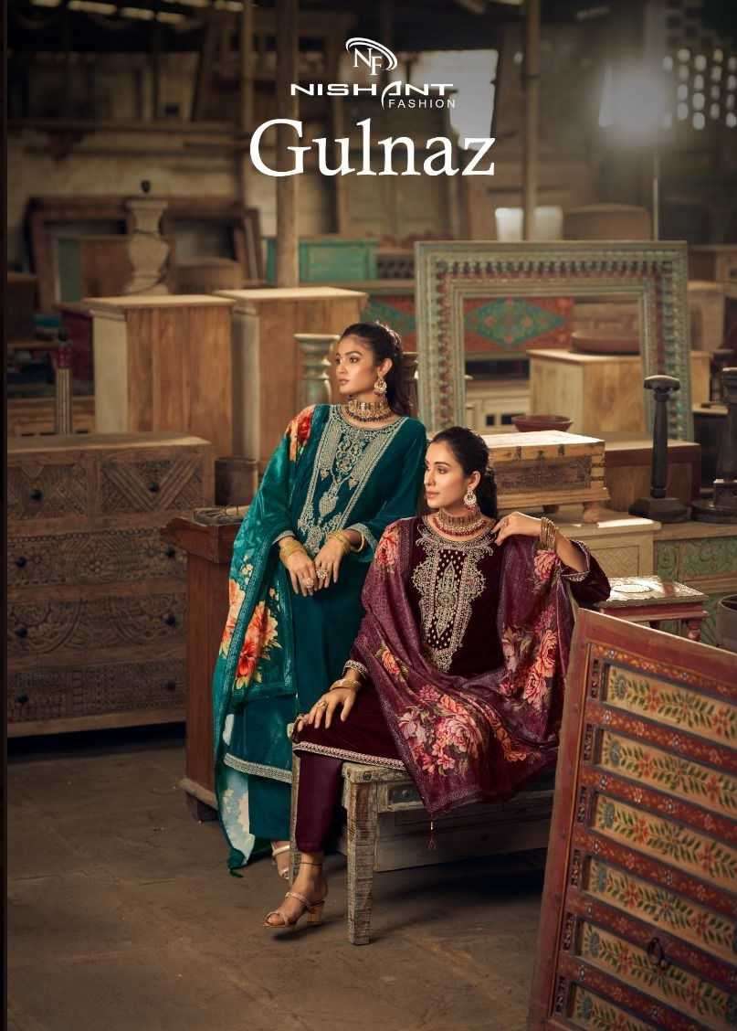 nishant fashion gulnaz series 56001-56006 Pure 9000 velvet suit