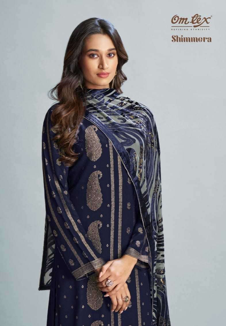 omtex shimmera series 3081 pashmina silk suit 