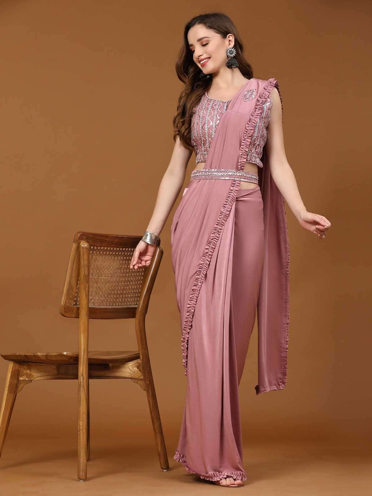 pr 101997 imported fabric saree with freel border
