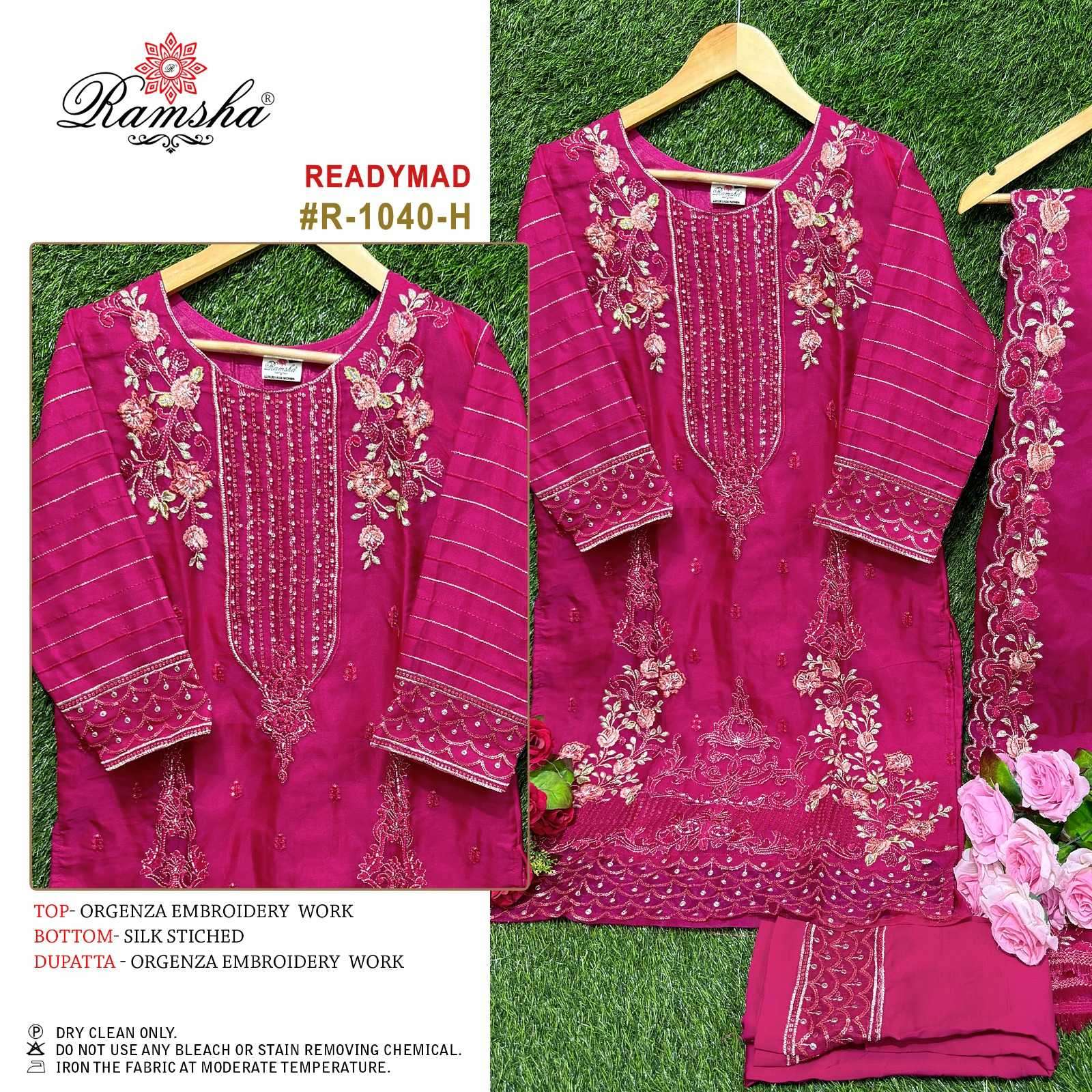 ramsha R-1040 nx organza embroidery suit 