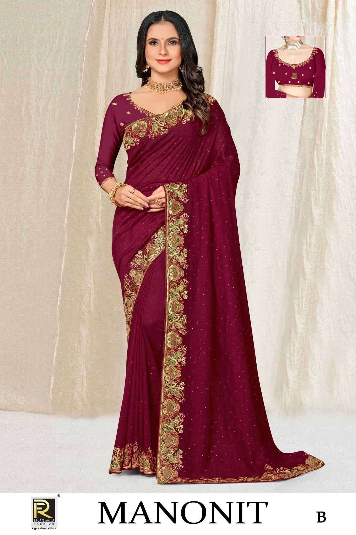ranjna saree manonit fancy fabrics saree