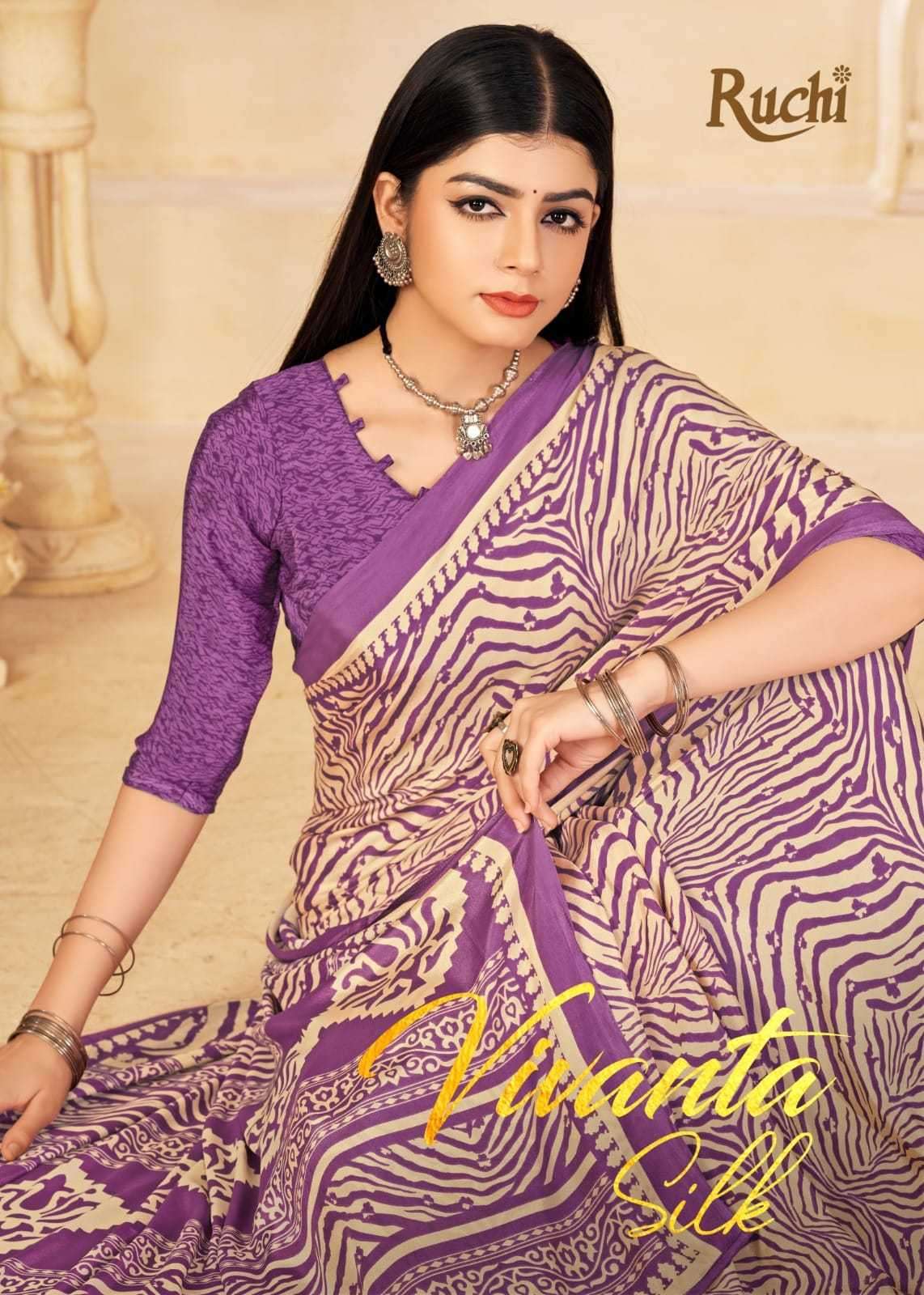 ruchi vivanta silk vol 25 Silk Crepe saree