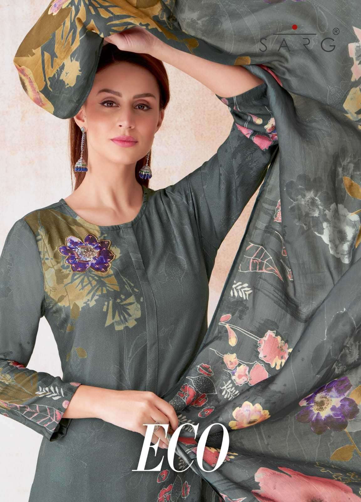 sarg eco twill digital print suit 
