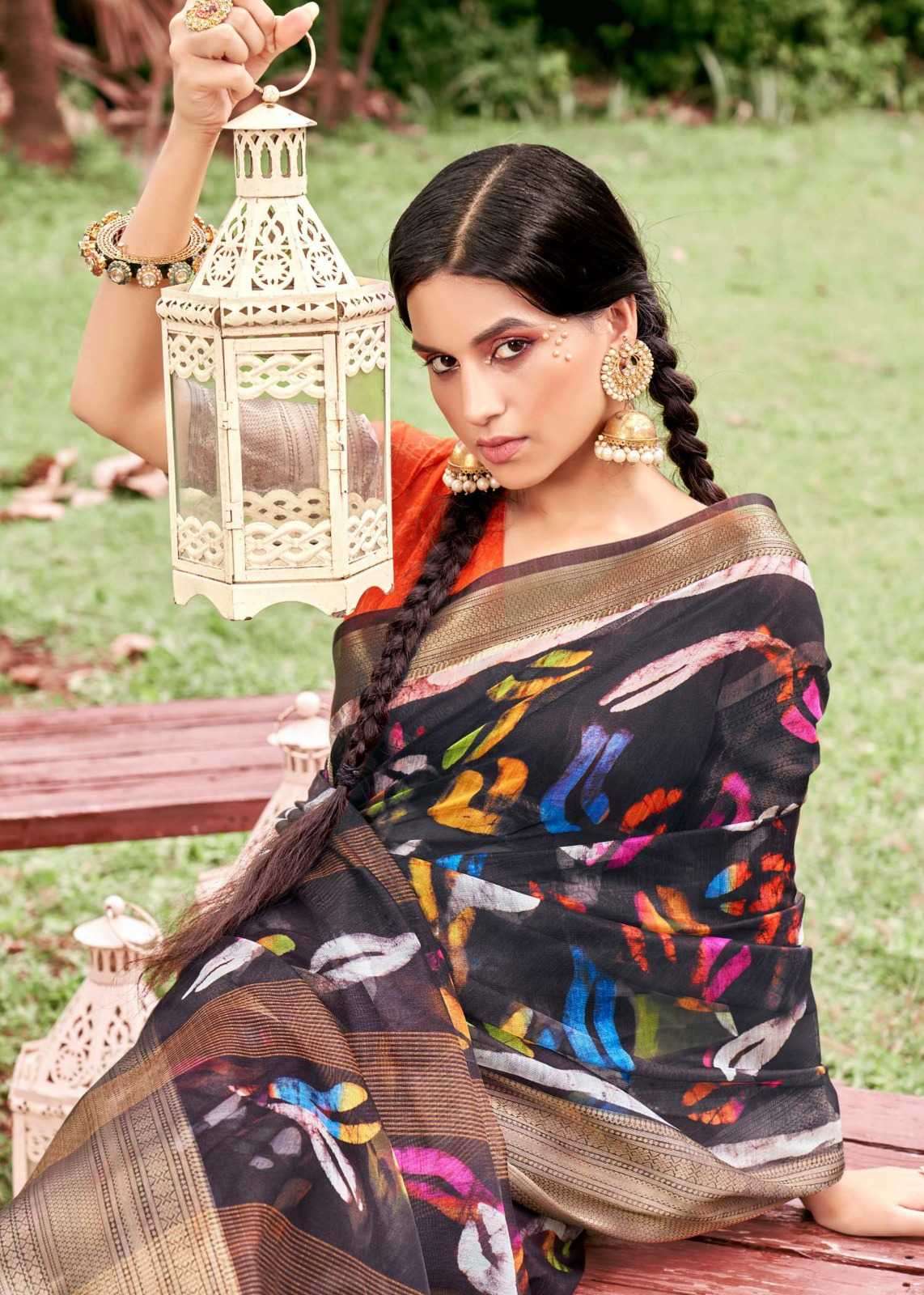siddhanth weaves digital chitrakoot pattu vol 1 series 75001-75008 cotton saree