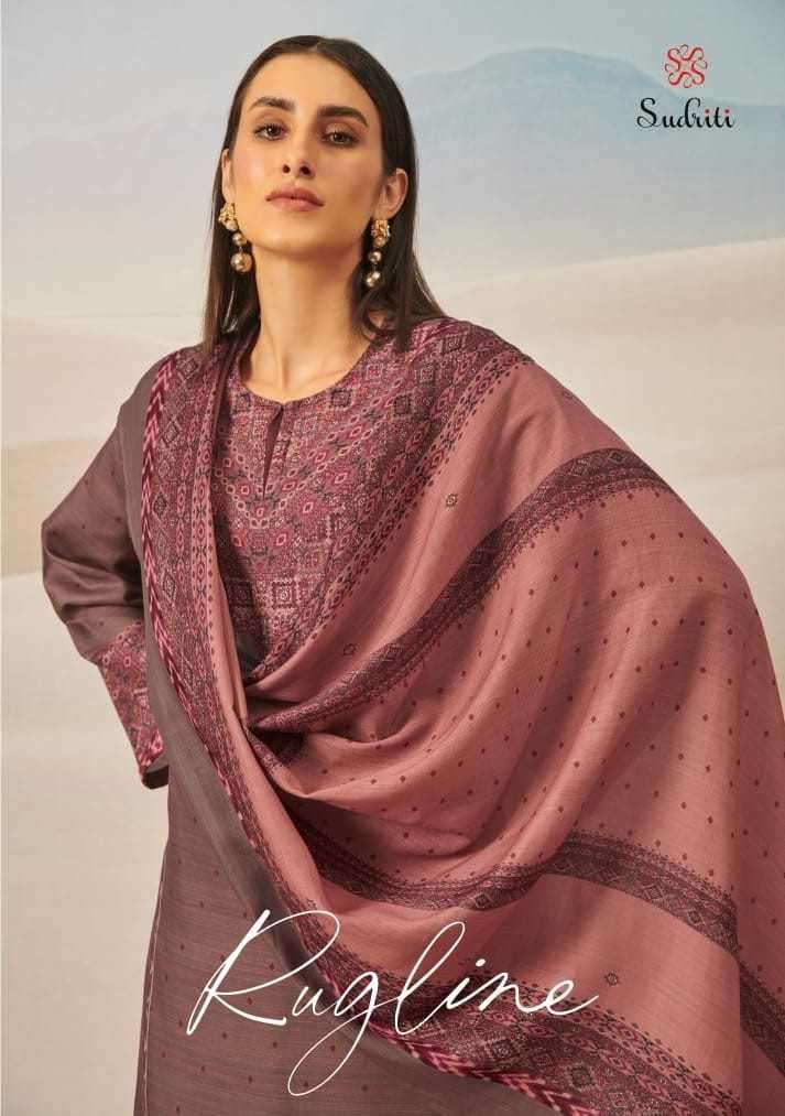 sudriti rugline pure pashmina digital print suit 