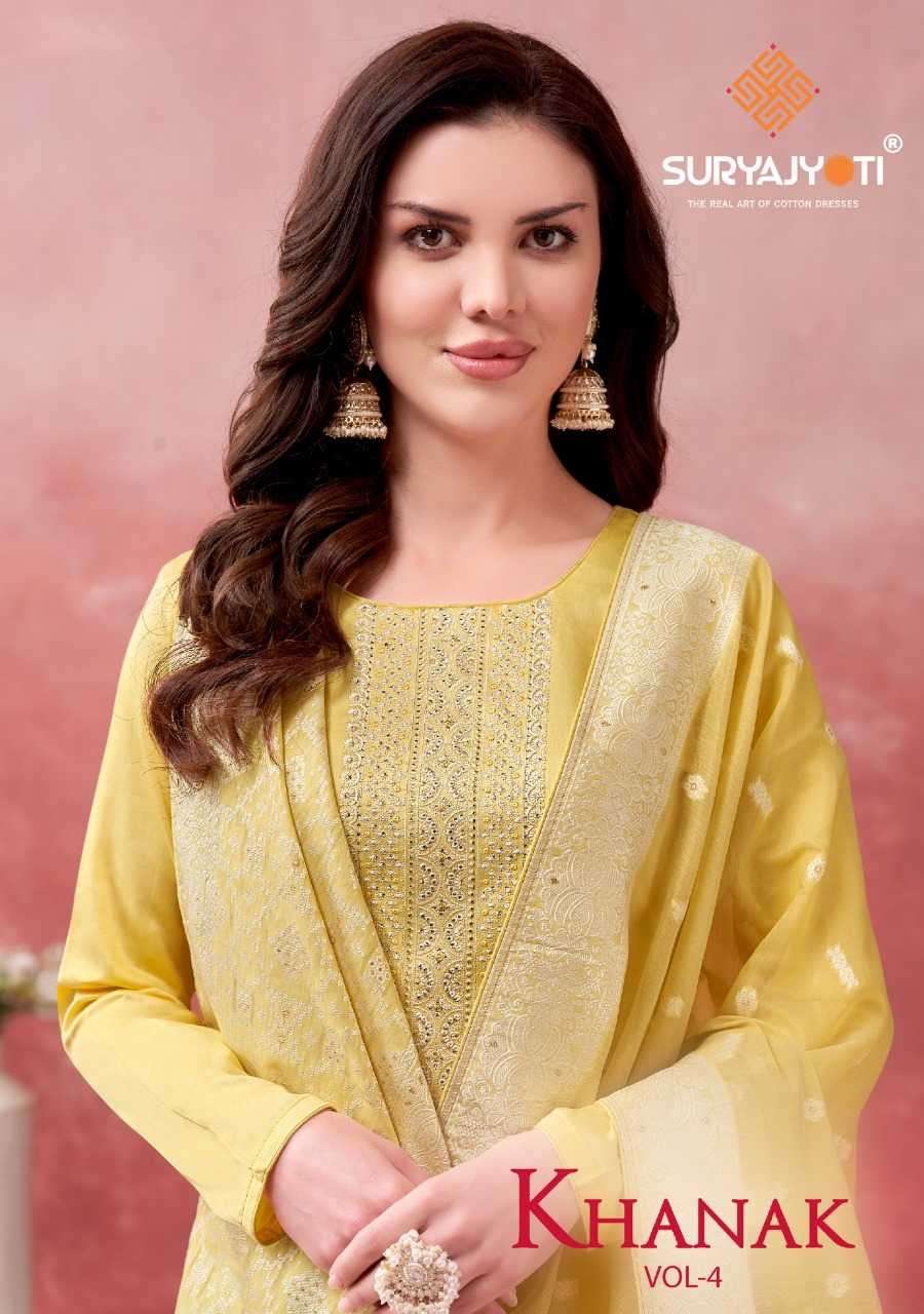 Suryajyoti khanak vol 4 series 4001-4008 jam satin suit