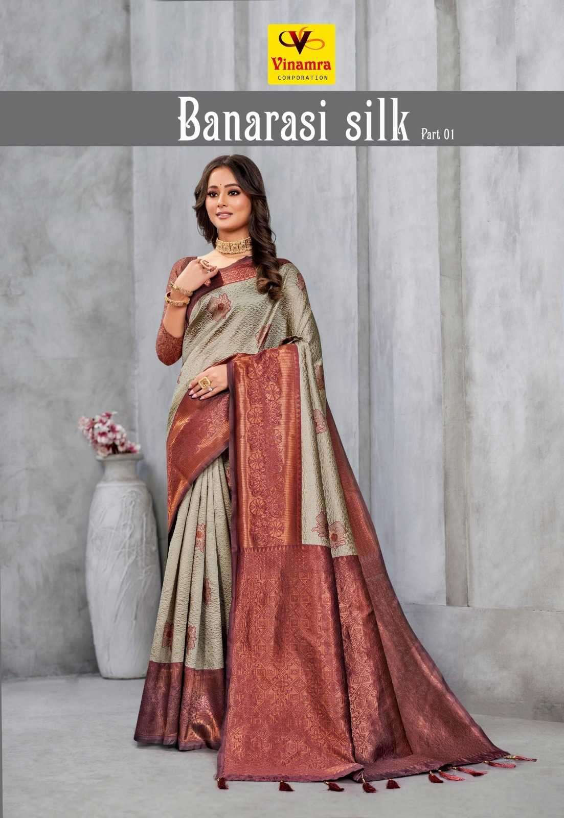 vinamra banarasi silk vol 1 series 2801-2808 banarasi silk saree