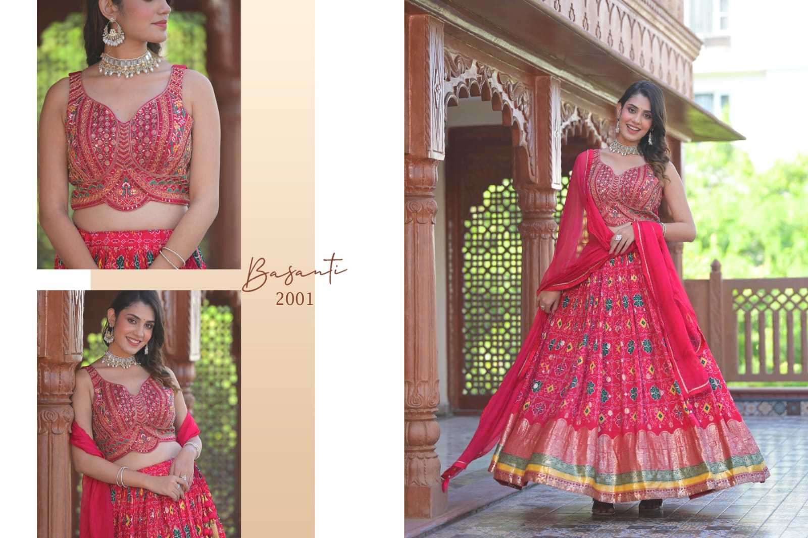 Virasat basanti vol 2 nx jaquard muslin silk gown