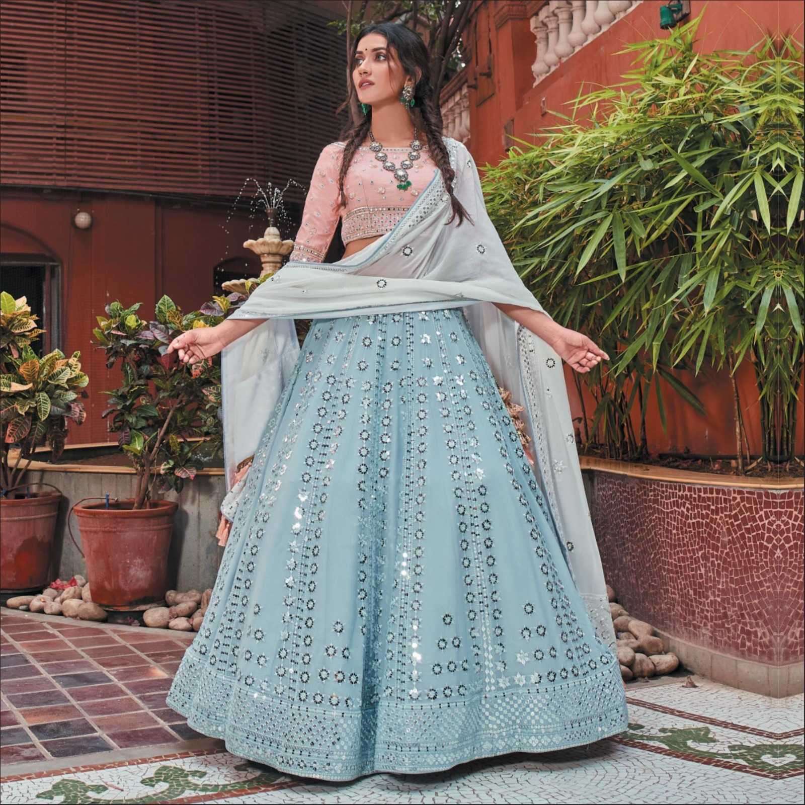 Virasat panghat vol 4 georgette lehenga